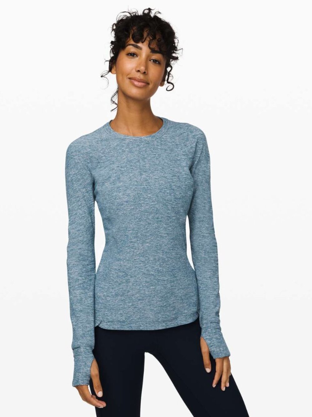 Lululemon Women's Runderful Long Sleeve - Heathered Blue
